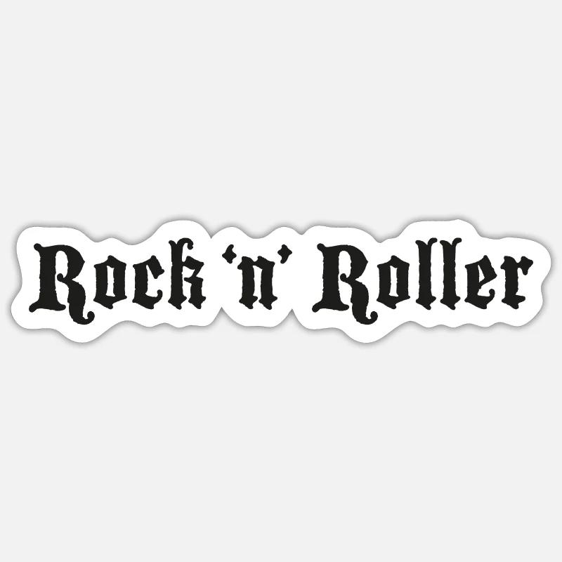 Rock 'n' Roller Logo Black - Sticker size S (10 x 10 cm) - white matte
