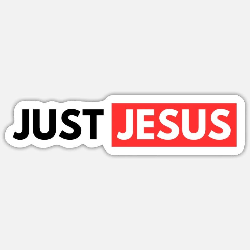 Einfach nur Jesus - Sticker Größe S (10 x 10 cm) - Mattweiß