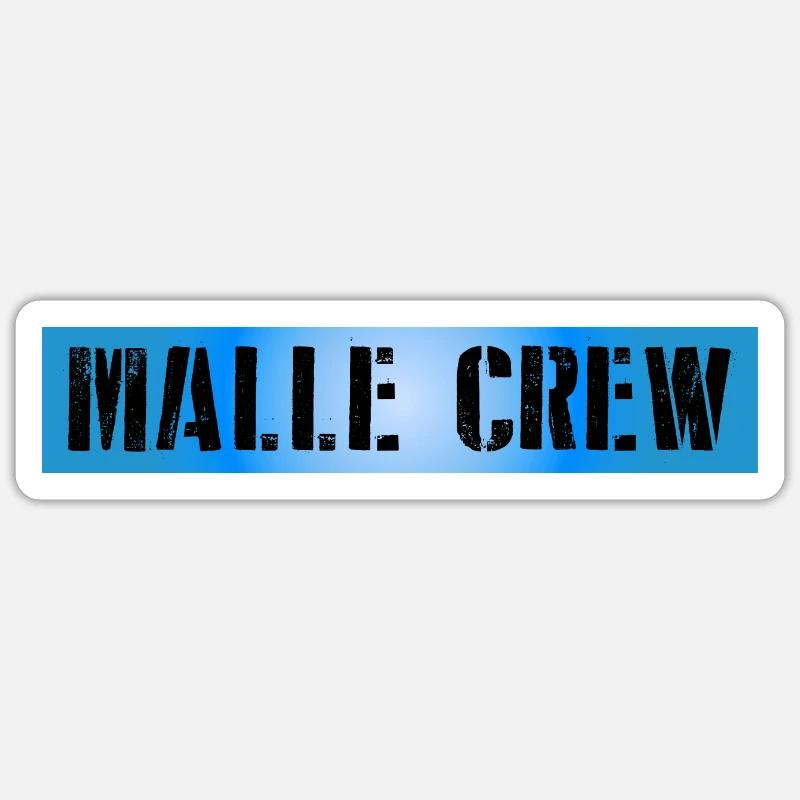 Équipage Malle - Sticker taille S (10 x 10 cm) - blanc mat
