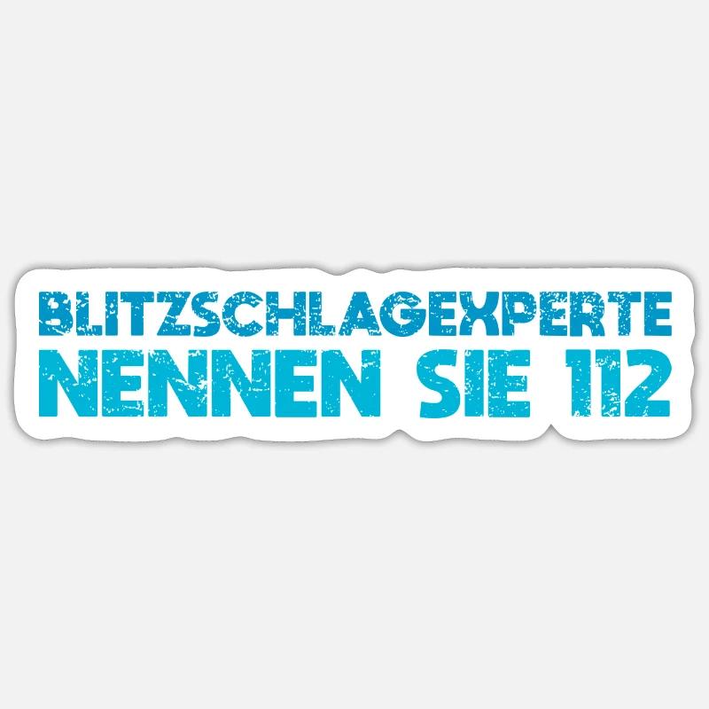Blitzschlagexperte, Nennen Sie 112 Sticker Größe S (10 x 10 cm)