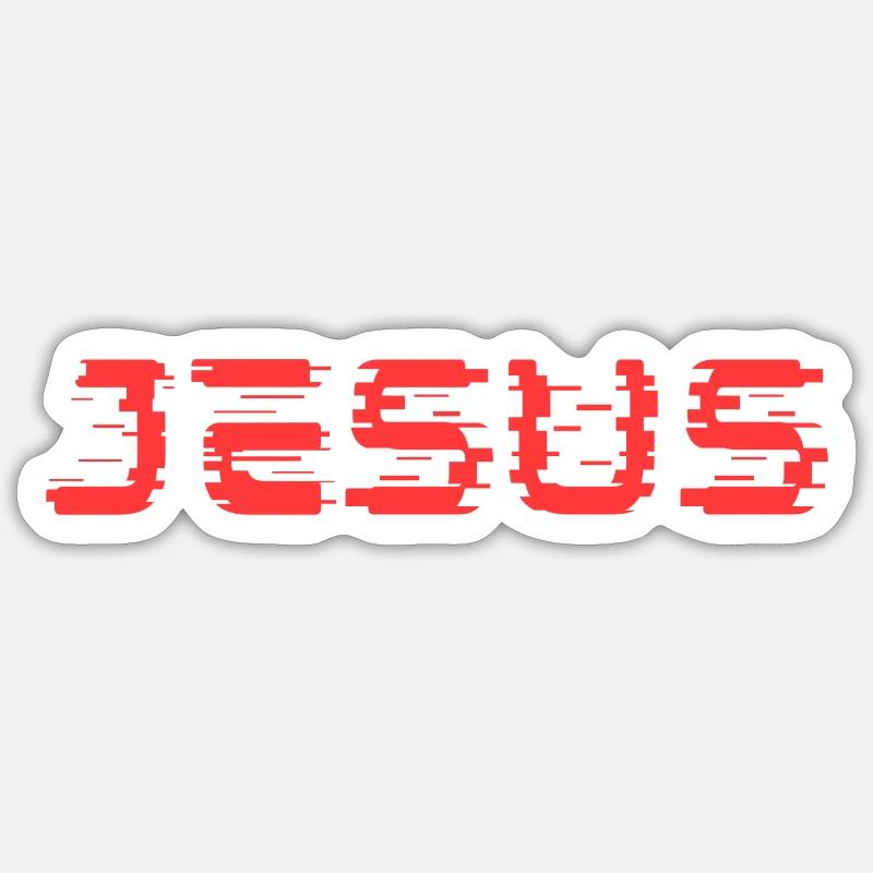 Jesus rot Sticker Größe S (10 x 10 cm)