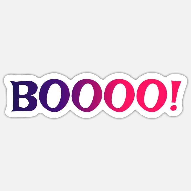 BOOOO 2 - Sticker taille S (10 x 10 cm) - blanc mat