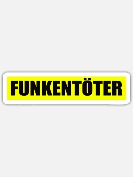 Funkentöter - Feuerwehr - Ehrenamt - Freiwillig - Sticker Größe S (10 x 10 cm) - Mattweiß