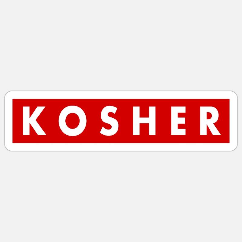 Kosher - Sticker Größe S (10 x 10 cm) - Mattweiß