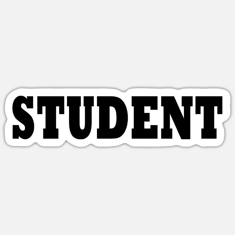 Student - Sticker taille S (10 x 10 cm) - blanc mat