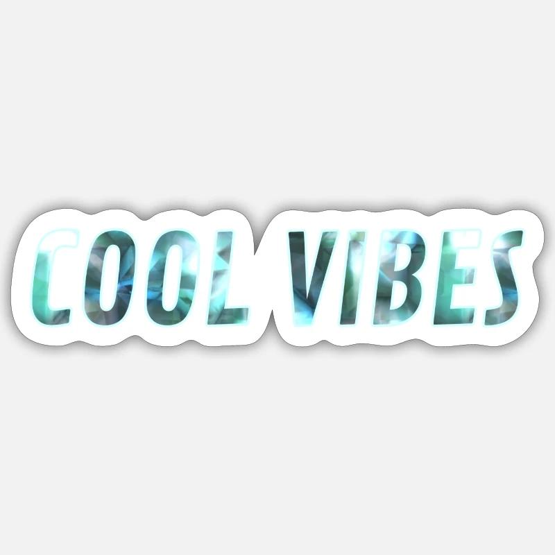 COOL VIBES - Sticker size S (10 x 10 cm) - white matte