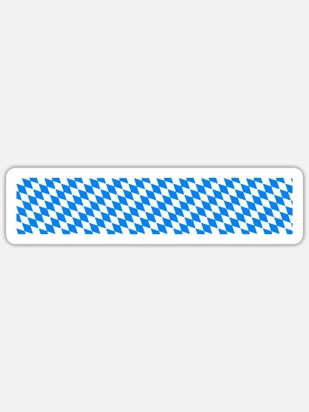 Bavarian Stripe - Sticker Größe S (10 x 10 cm) - Mattweiß