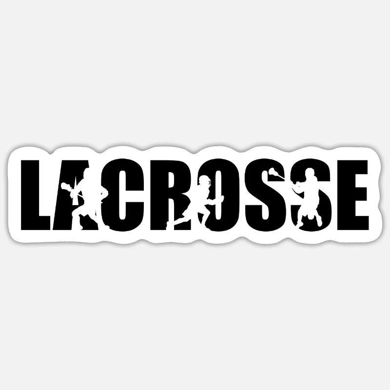 Lacrosse - Sticker size S (10 x 10 cm) - white matte