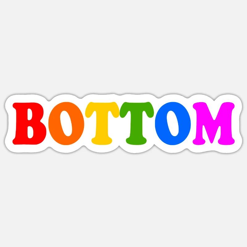Bottom - Sticker Größe S (10 x 10 cm) - Mattweiß