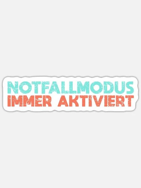 Notfallmodus: Immer Aktiviert - Sticker Größe S (10 x 10 cm) - Mattweiß