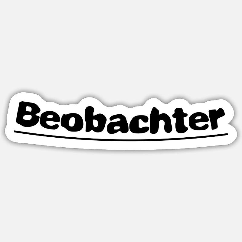 Observer - Sticker size S (10 x 10 cm) - white matte