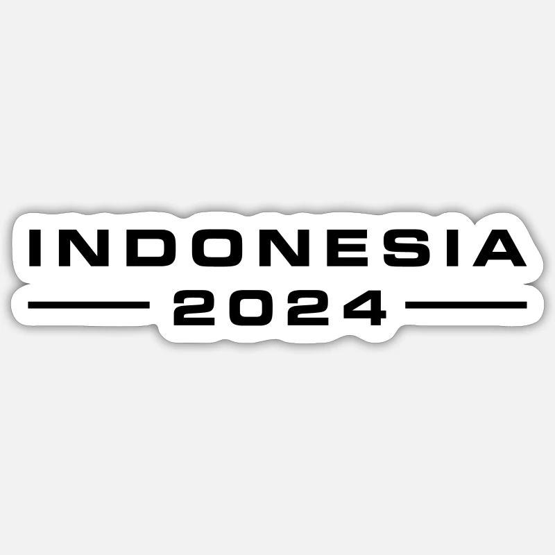 Indonésie 2024 - Sticker taille S (10 x 10 cm) - blanc mat