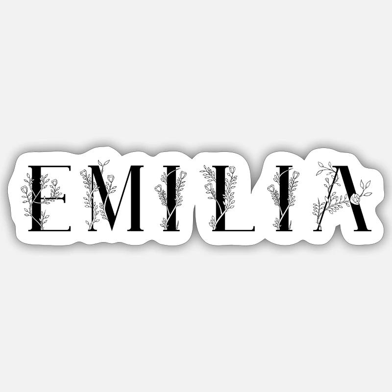 Nom - Emilia Sticker taille S (10 x 10 cm)