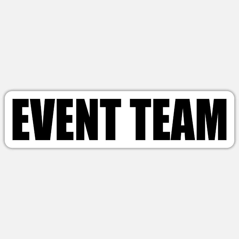 Event team - Sticker Größe S (10 x 10 cm) - Mattweiß