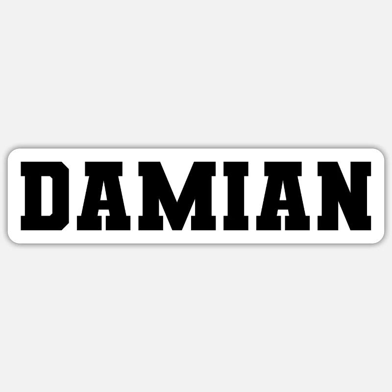 Name - Damian - Sticker Größe S (10 x 10 cm) - Mattweiß