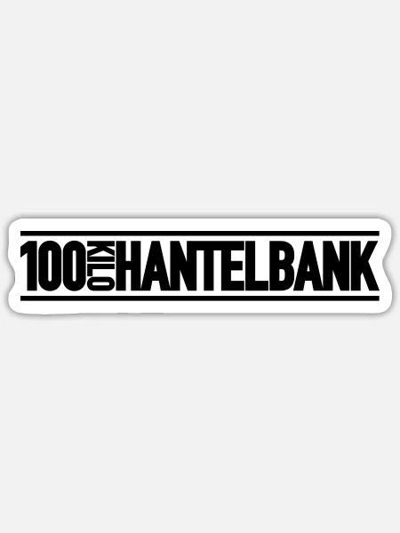 100 Kilo Hantelbank - Sticker Größe S (10 x 10 cm) - Mattweiß