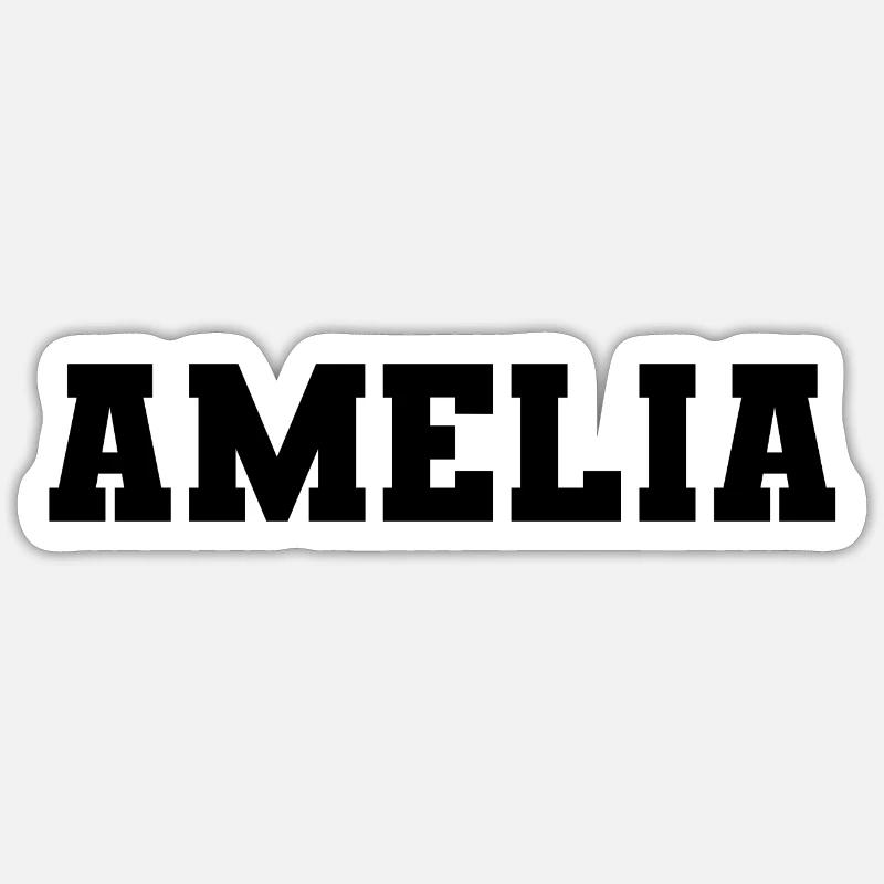 Name - Amelia - Sticker size S (10 x 10 cm) - white matte