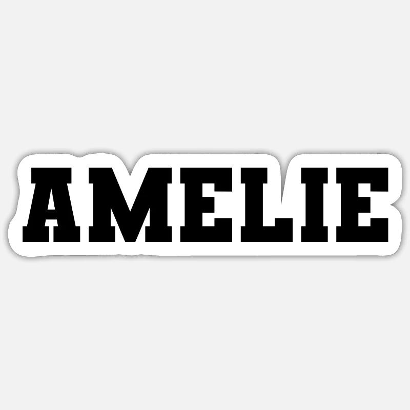 Nom - Amélie - Sticker taille S (10 x 10 cm) - blanc mat