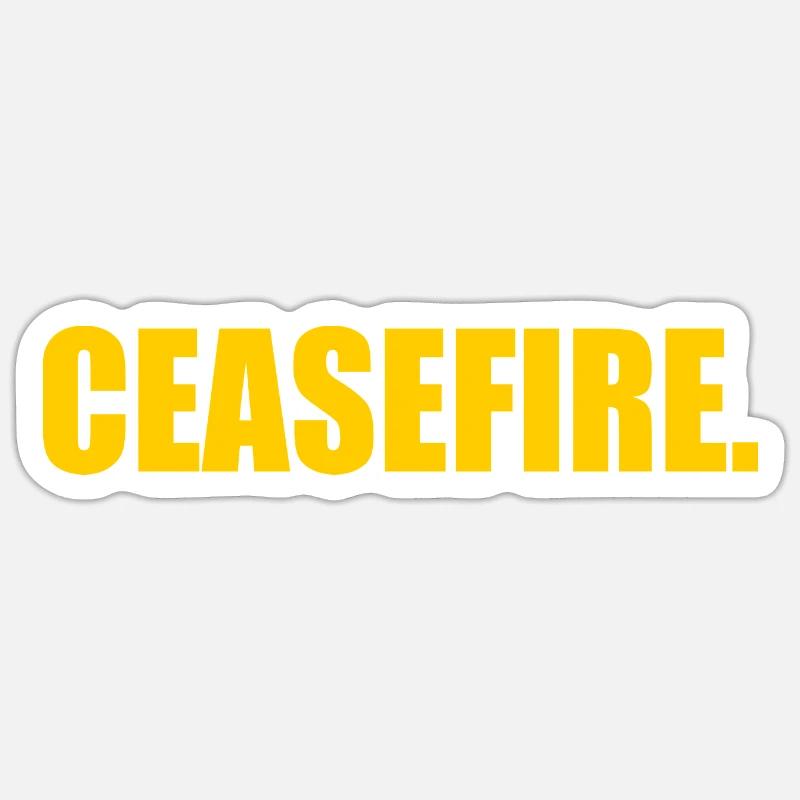 Ceasefire now - Sticker size S (10 x 10 cm) - white matte