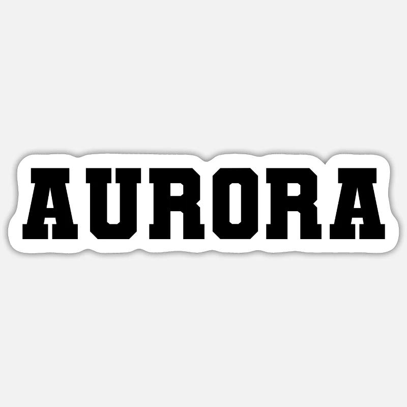 Name - Aurora - Sticker Größe S (10 x 10 cm) - Mattweiß