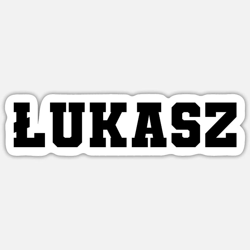 Name - Lukasz - Sticker Größe S (10 x 10 cm) - Mattweiß