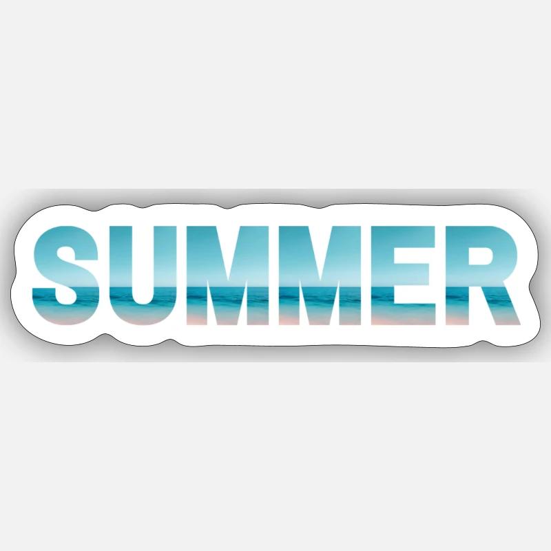 Summer horizon Meerr - Sticker size S (10 x 10 cm) - white matte
