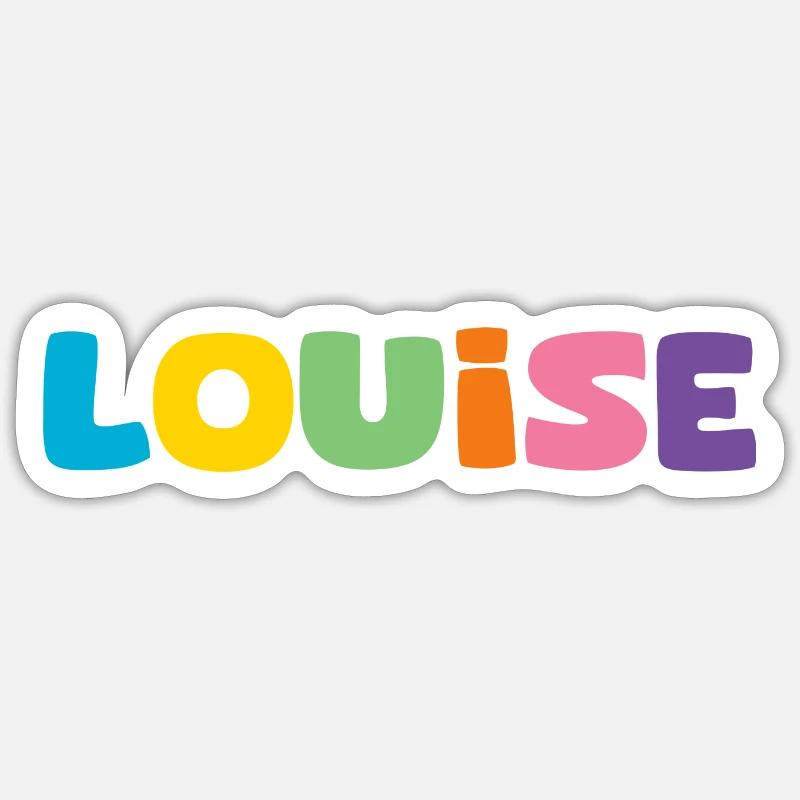 Nom - Louise - Sticker taille S (10 x 10 cm) - blanc mat