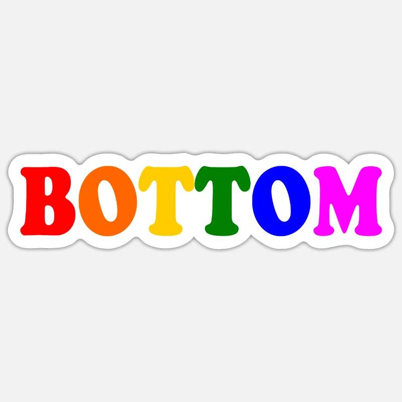 Bottom - Sticker Größe S (10 x 10 cm) - Mattweiß