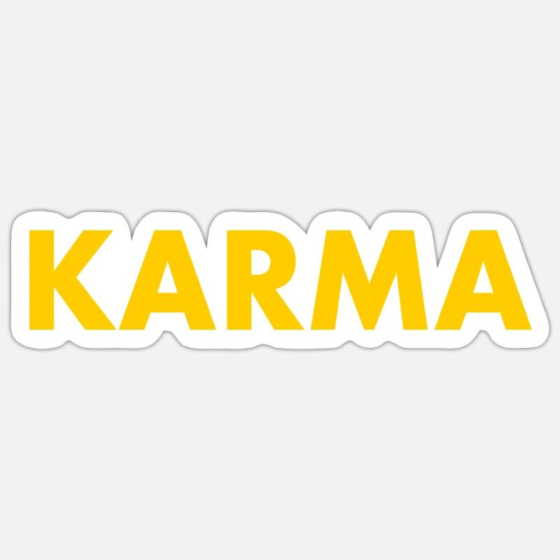 Karma - Sticker taille S (10 x 10 cm) - blanc mat