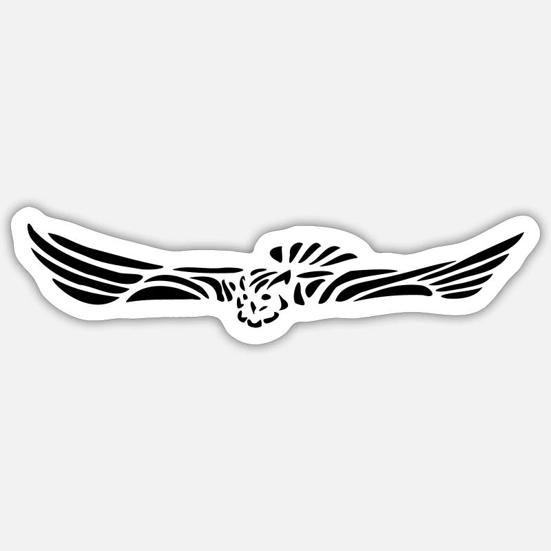Eagle owl in flight - Sticker size S (10 x 10 cm) - white matte