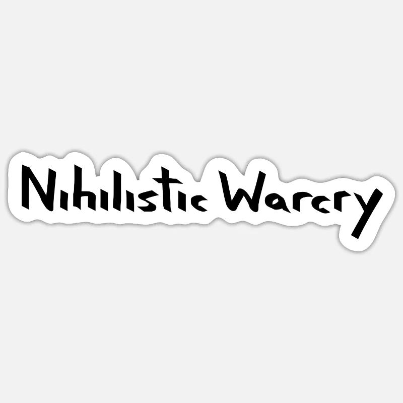 Logo Nihilistic Warcry - noir - Sticker taille S (10 x 10 cm) - blanc mat