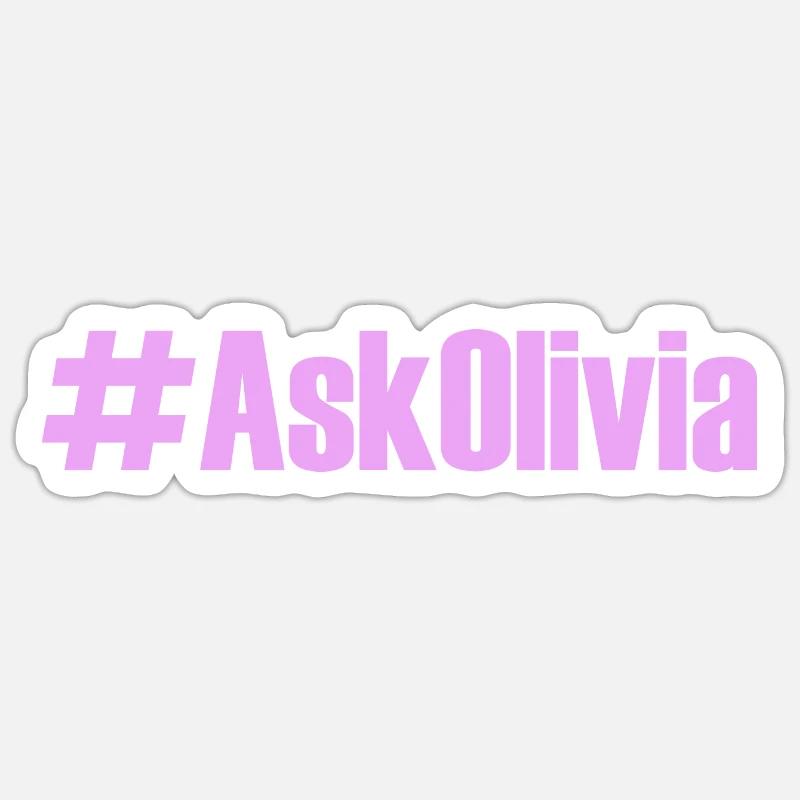 AskOlivia sauer - Sticker Größe S (10 x 10 cm) - Mattweiß