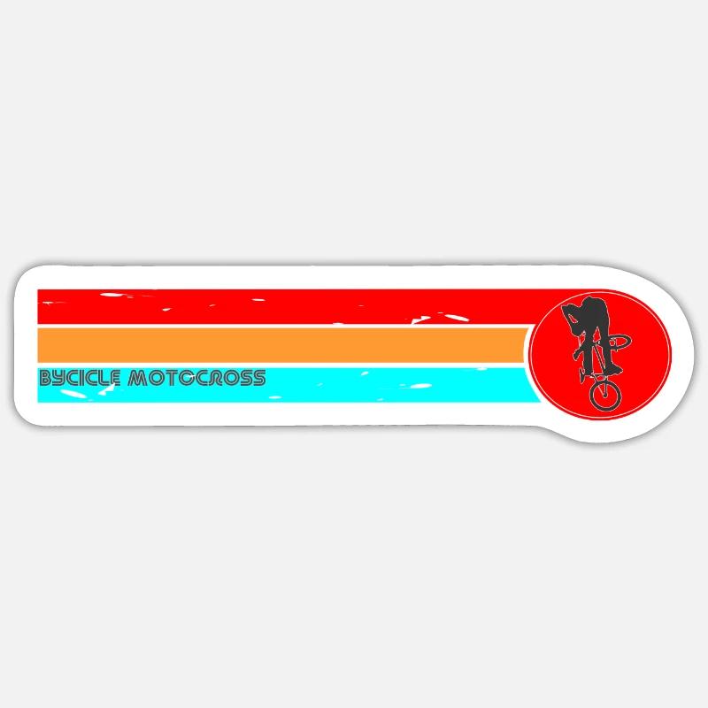 bmx retro - Sticker Größe S (10 x 10 cm) - Mattweiß