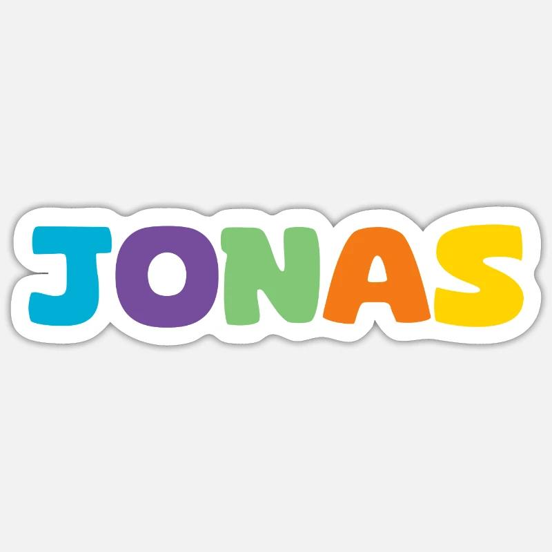 Name - Jonas - Sticker Größe S (10 x 10 cm) - Mattweiß
