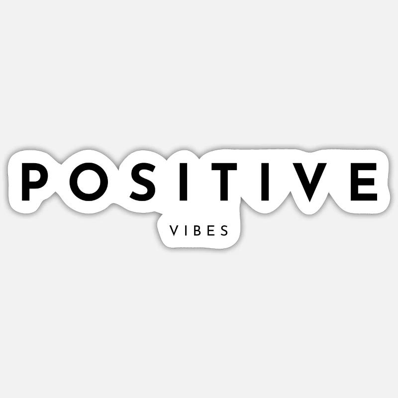ONDES POSITIVES - Sticker taille S (10 x 10 cm) - blanc mat