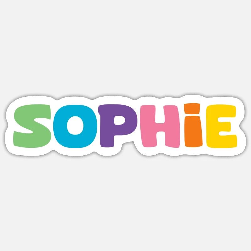 Nom - Sophie - Sticker taille S (10 x 10 cm) - blanc mat