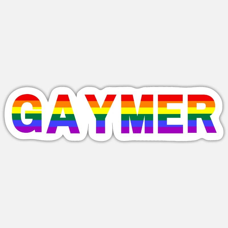 Schwuler - Sticker Größe S (10 x 10 cm) - Mattweiß