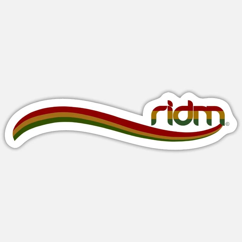 ridm flag - Sticker Größe S (10 x 10 cm) - Mattweiß
