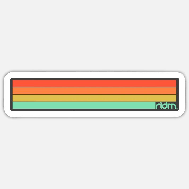 ridm stripes - Sticker Größe S (10 x 10 cm) - Mattweiß
