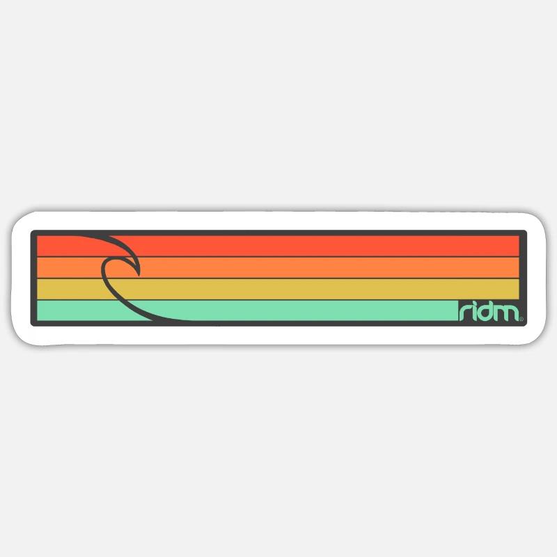 ridm surf stripes Sticker Größe S (10 x 10 cm)