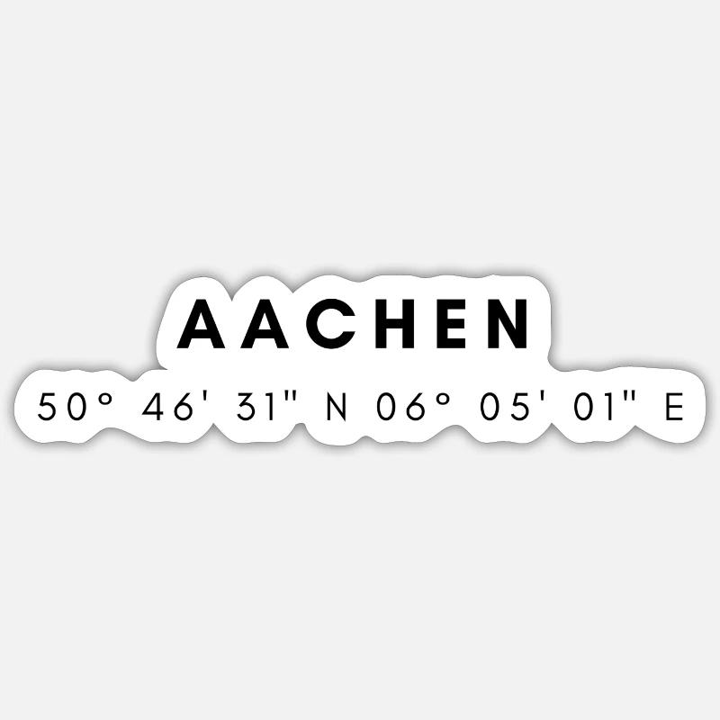 Aachen coordinates Sticker size S (10 x 10 cm)