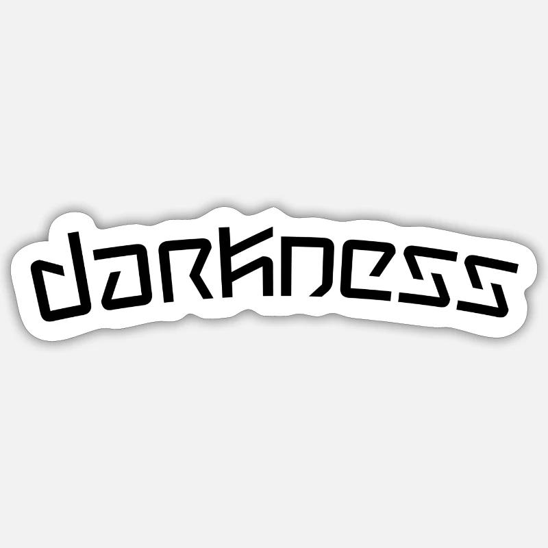 Obscurité - Sticker taille S (10 x 10 cm) - blanc mat