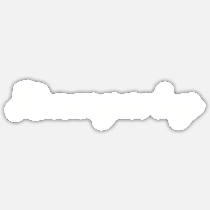 einzigartig - Sticker Größe S (10 x 10 cm) - Mattweiß