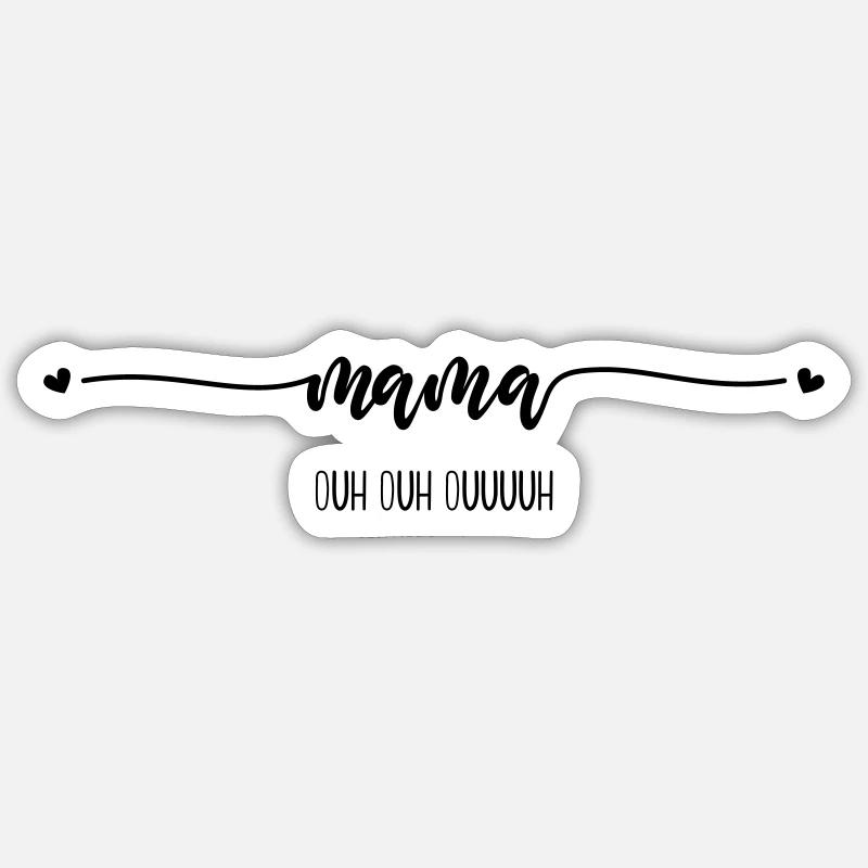 Mama - Sticker taille S (10 x 10 cm) - blanc mat