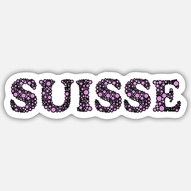 SWITZERLAND - Sticker size S (10 x 10 cm) - white matte