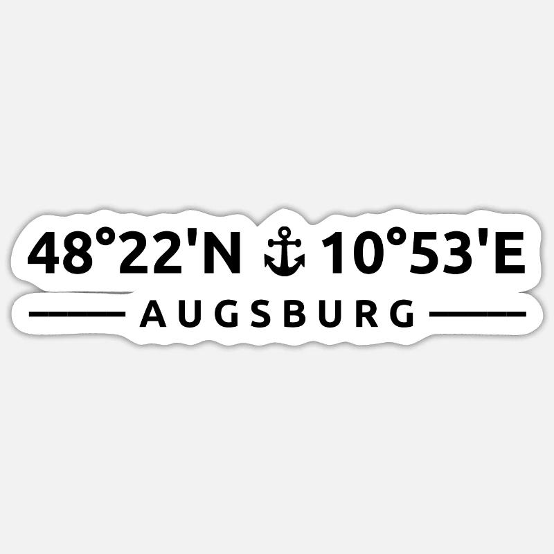 Augsbourg - Sticker taille S (10 x 10 cm) - blanc mat