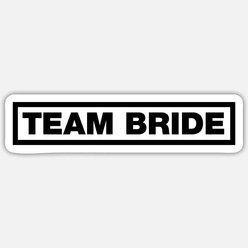 Équipe Bride - Sticker taille S (10 x 10 cm) - blanc mat