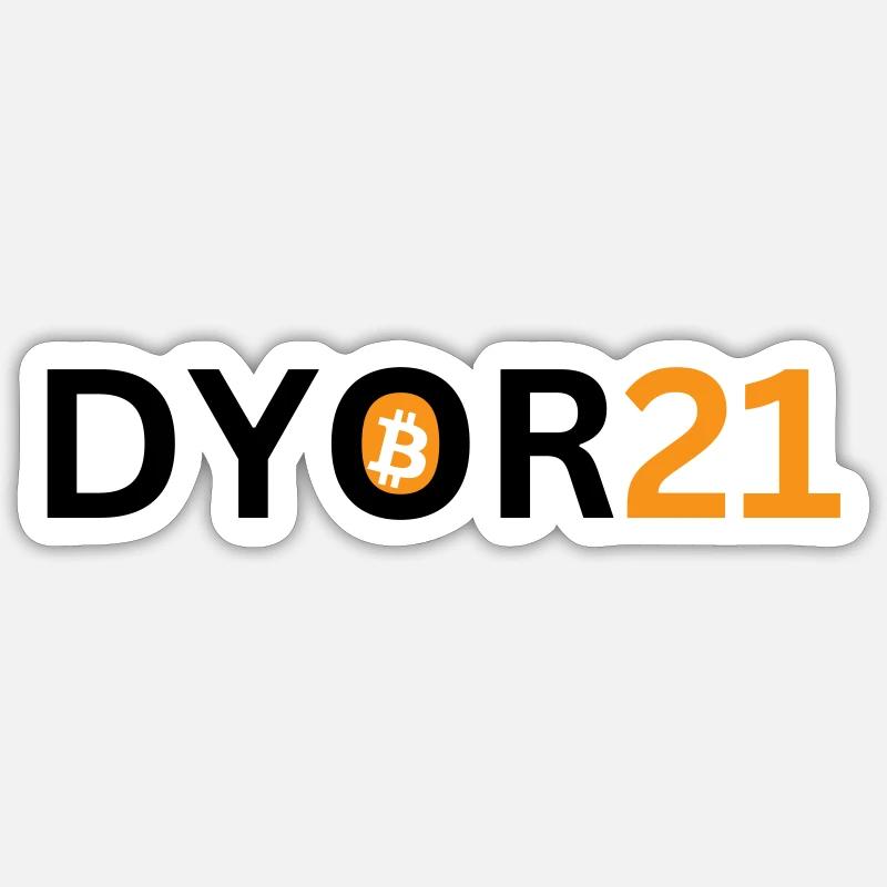 DYOR21 - Sticker taille S (10 x 10 cm) - blanc mat