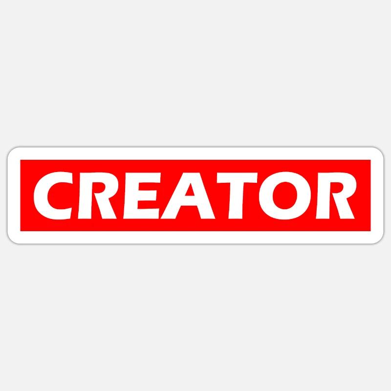 Creator - Sticker taille S (10 x 10 cm) - blanc mat
