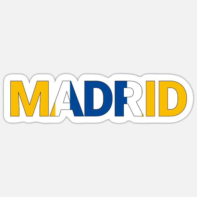 Madrid - Sticker taille S (10 x 10 cm) - blanc mat